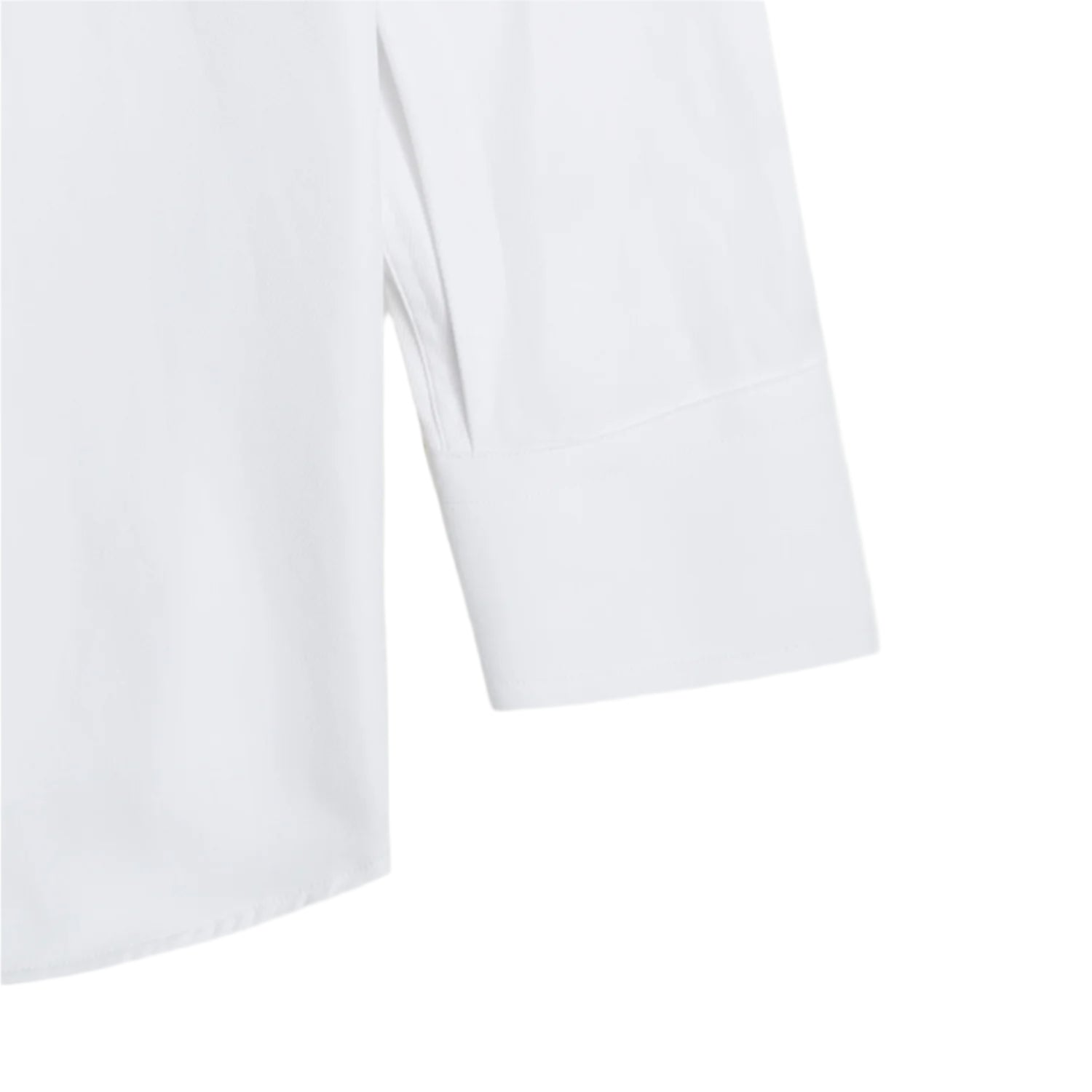 White Textured Shirt with Long Sleeves & Adjustable Cuffs