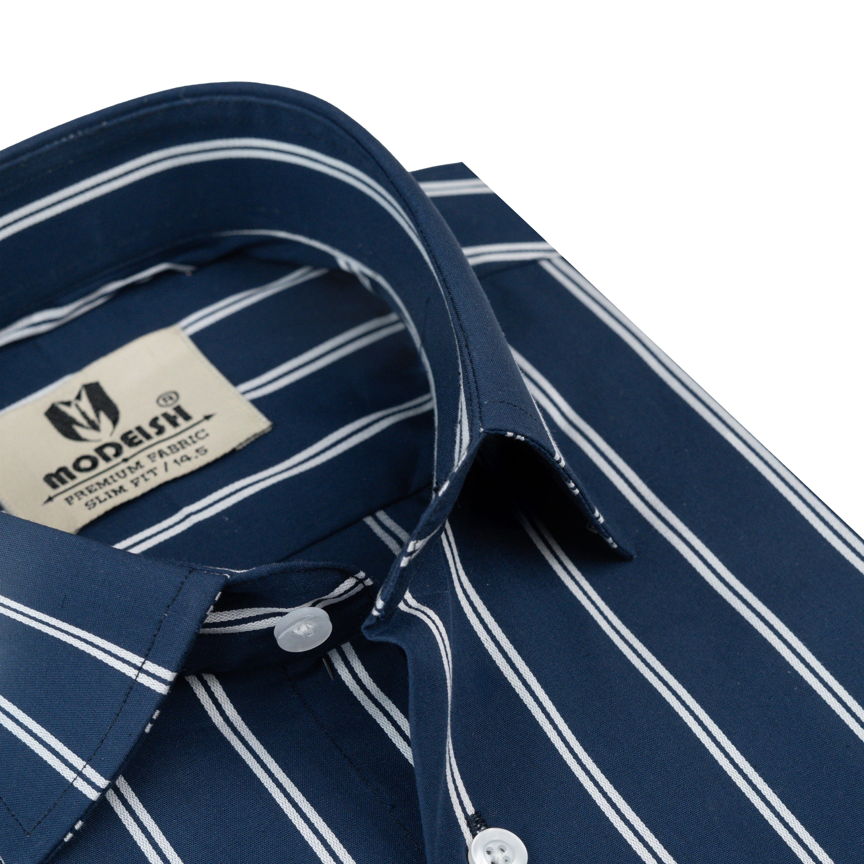 Navy White Stripes Shirt