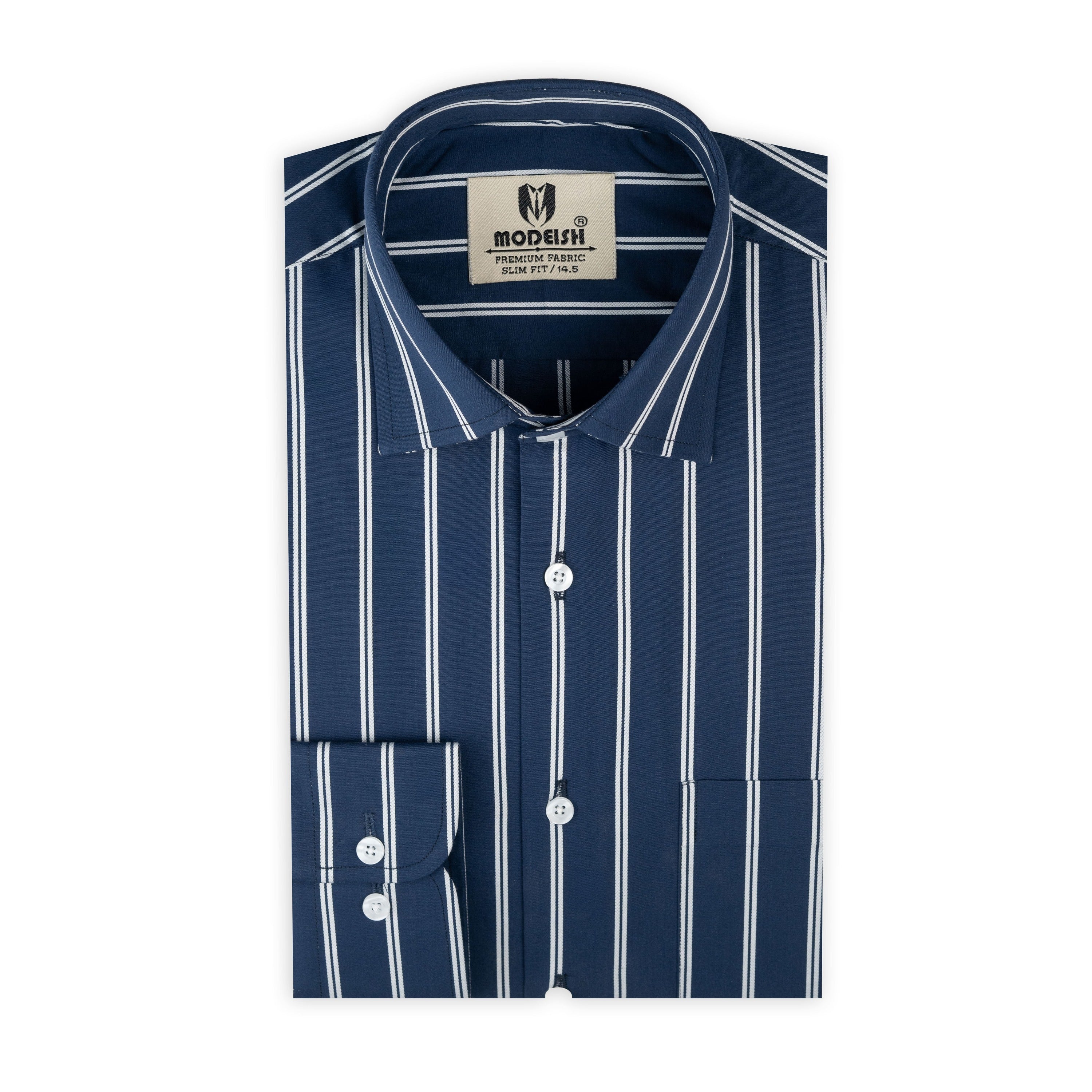 Navy White Stripes Shirt