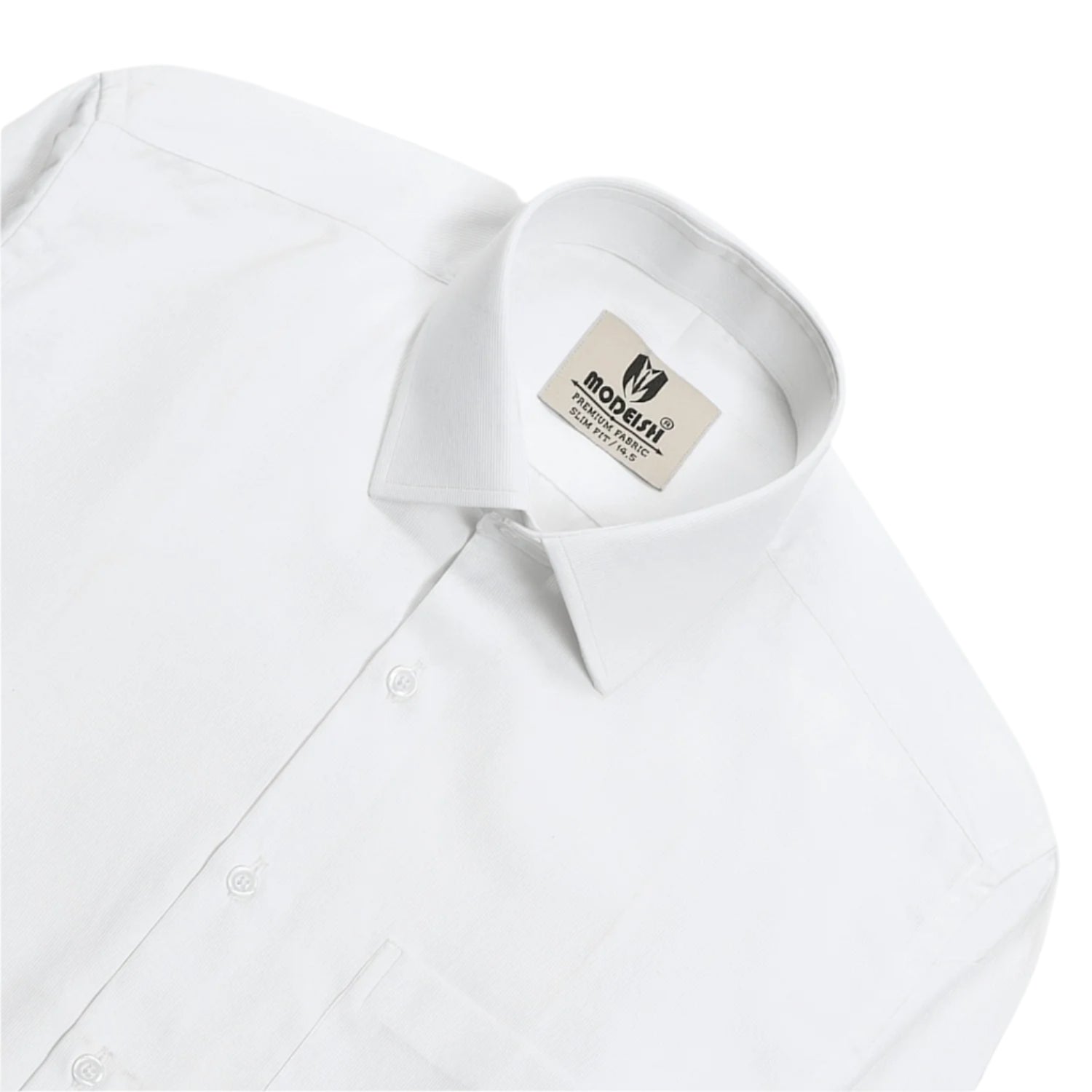 White Semi-Formal Shirt for Men – Premium Lining Design