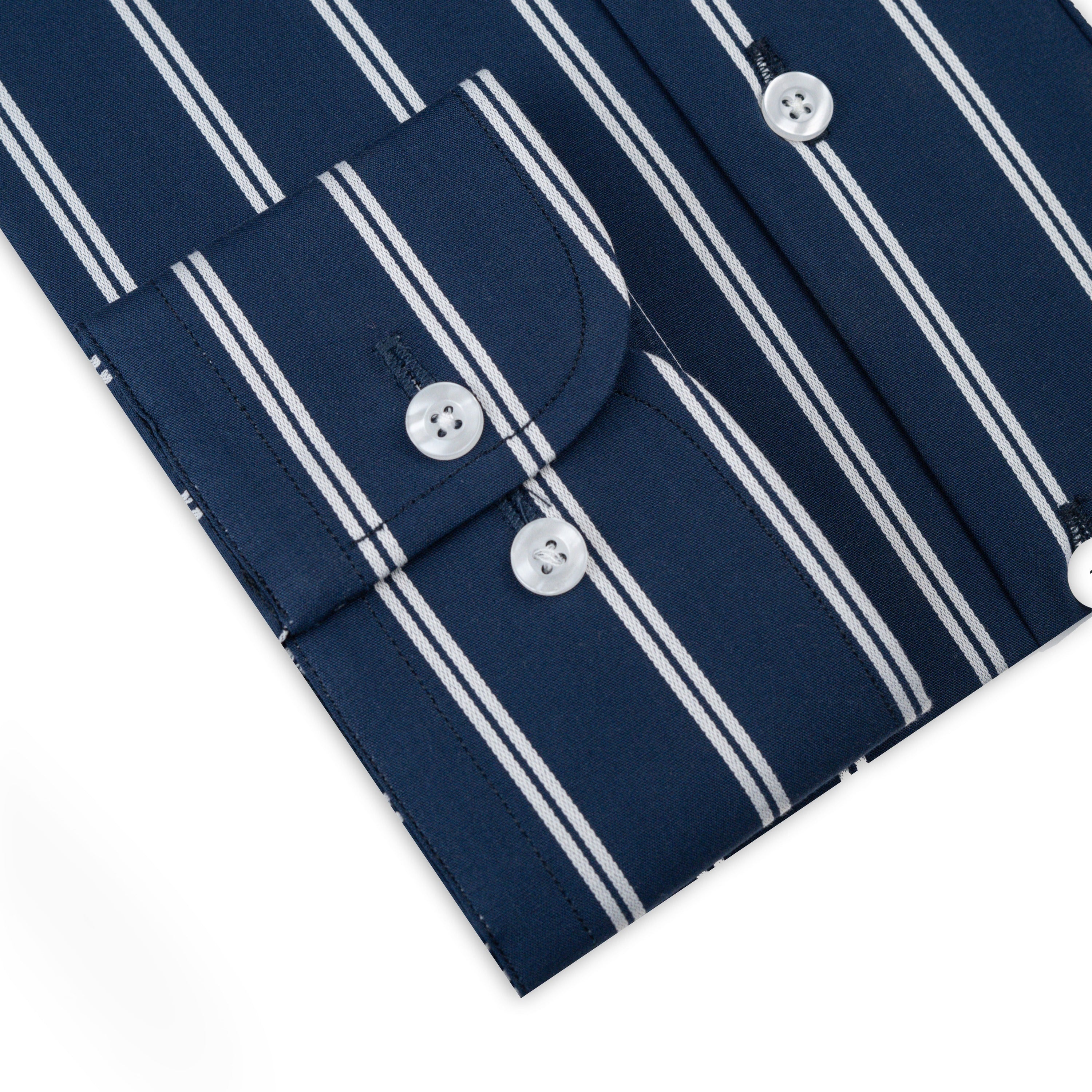 Navy White Stripes Shirt